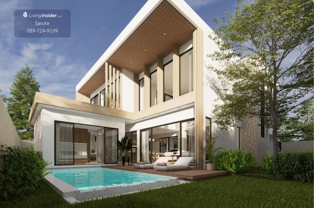 Luxury Pool Villa is newly built near the beach in Phuket for 5 minutes.