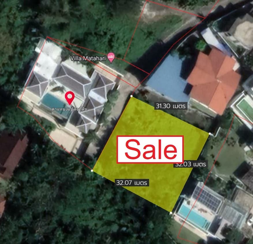 Land for sale 287 square meters, Kamala Soi 8, near Kamala Beach, partial sea view, on a hill 43 meters above sea level, Kamala, Kathu, Phuket, width 34 meters. Suitable for hotel, resort, house 46,000/square wah - image 8