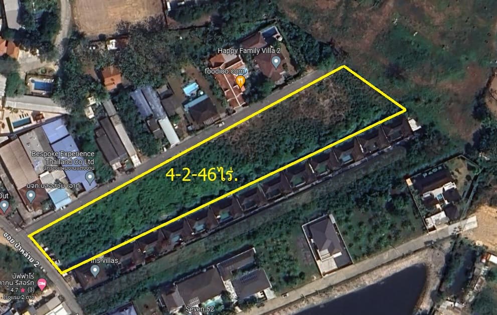 Empty land for sale, corner plot, 4 rai, can be sold separately, near Robinson Lifestyle, Chalong Branch, Chalong Subdistrict, Mueang Phuket.