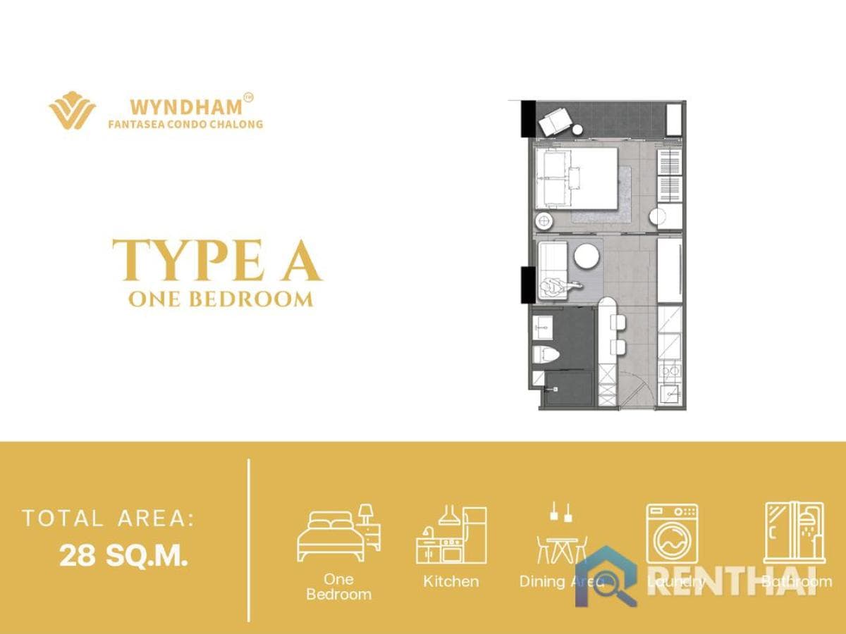 Beautiful 1bed Wyndham Fantasea Condo Chalong in Phuket: Gym, Pool & Security - image 5