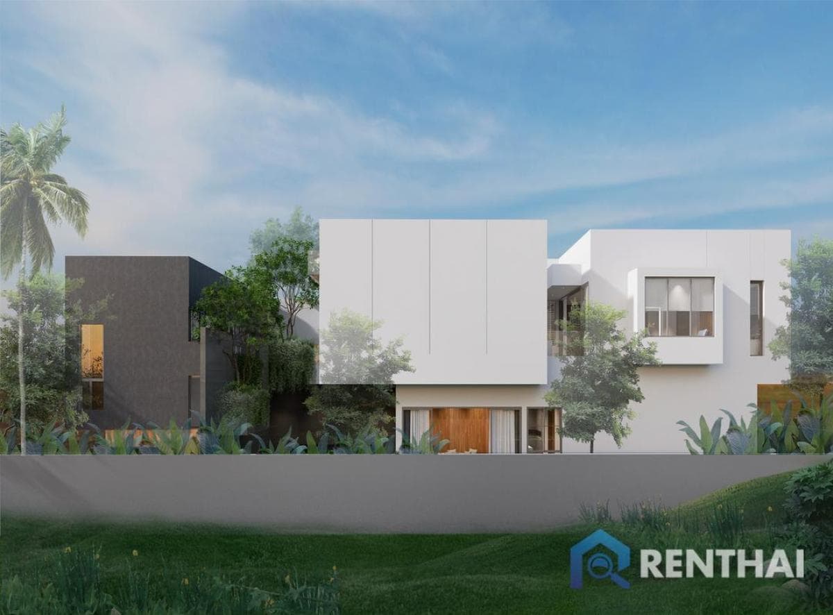 Just 5 minutes from Kamala Beach. Modern 2-story villa offers 4 bedrooms, 5 bathrooms, and a private pool