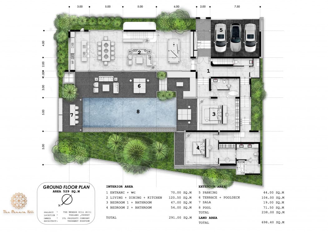 For sale: Single house, Phuket, The Menara Hill, usable area 926 sq m, size 1 ngan 74.6 sq wa, luxury house with swimming pool - image 8