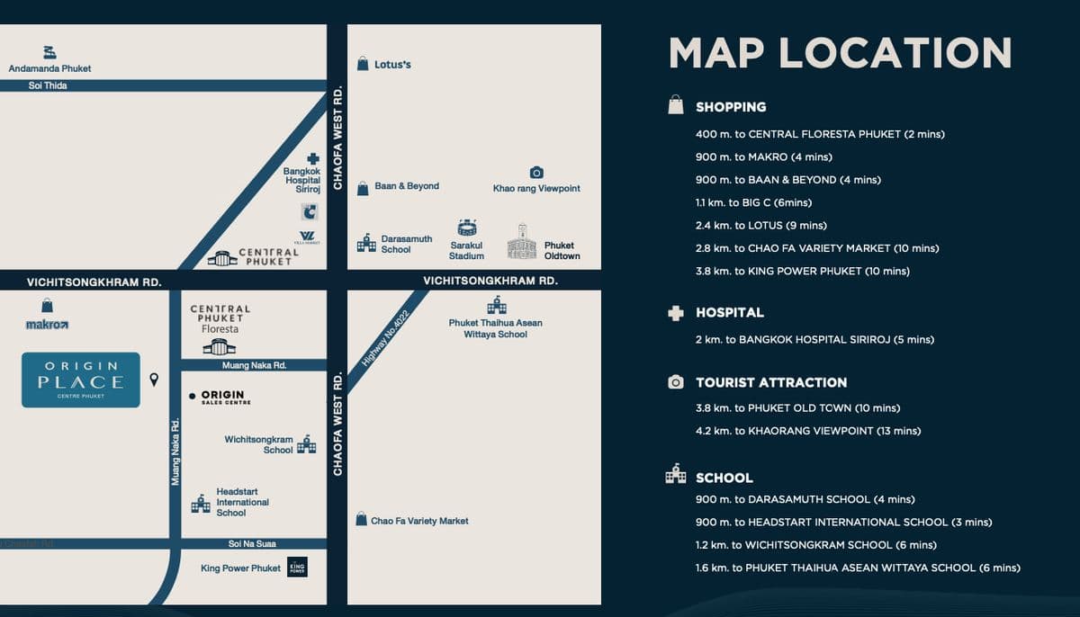 White down payment, price lower than Origin Place Center Phuket project, 7th floor, swimming pool view. - image 3