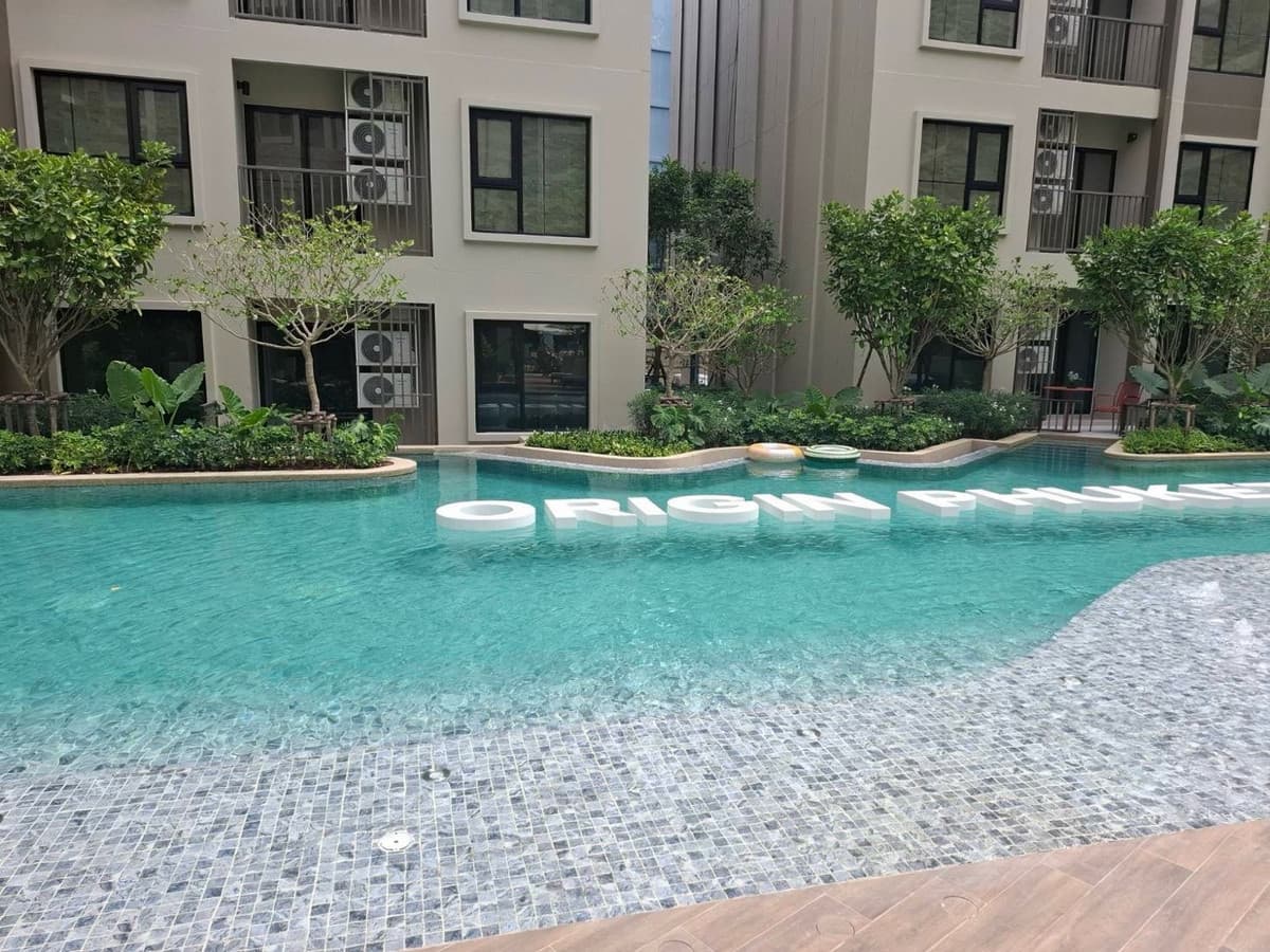Selling down payment on pool access room, 2 bedrooms, 2 bathrooms, The Origin Project, Kathu, Patong, guaranteed rent.