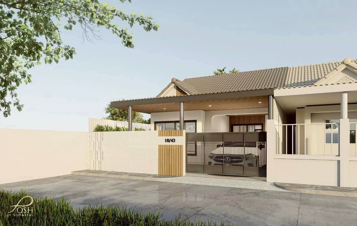 One-story semi-detached house, newly renovated Thepnimit Village – Chalong Prime location, just 2 minutes from Home Pro Village Chalong Newly renovated single-storey semi-detached house Thepnimit Village – Chalong Prime location, just 2 minutes from Home - image 3