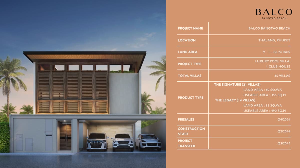 Balco Bangtao Beach | THE SIGNATURE (VILLA TYPE A): The Pinnacle of Luxury & Premier Investment in Phuket - image 3