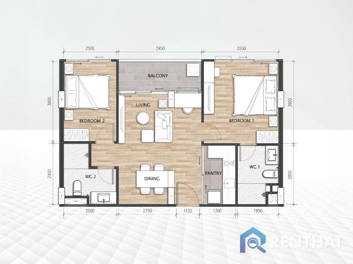 For sale condo 2 bedrooms at Bellevue Lagoon - image 5