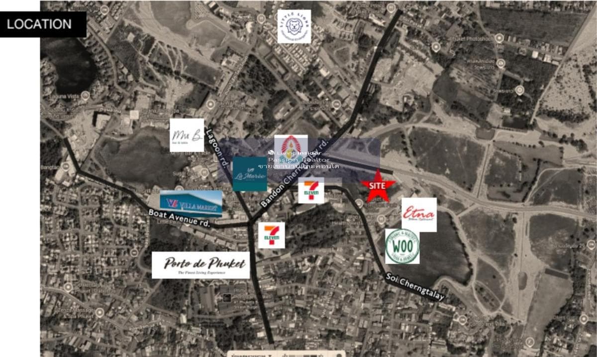 ✨ For sale ✨ Cherngtalay land 6-0-87.5 rai in the heart of tourist attractions. Suitable for condos and residences.