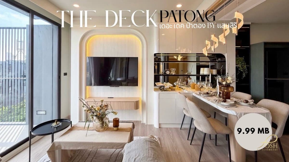 Newly Renovated Modern Luxury Condo, Ready to Move In Prime location in the heart of Patong Located in The Deck Patong by Sansiri