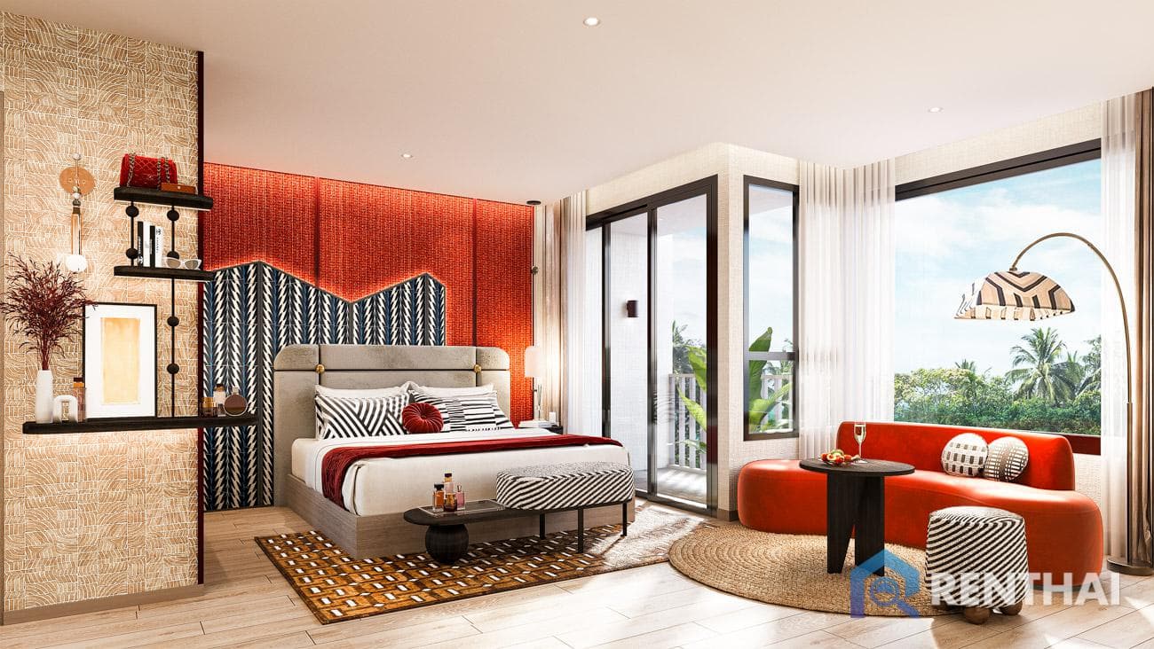 Fully Furnished Studio Condo in So Origin Bangtao Beach Phuket, Gym, Pool