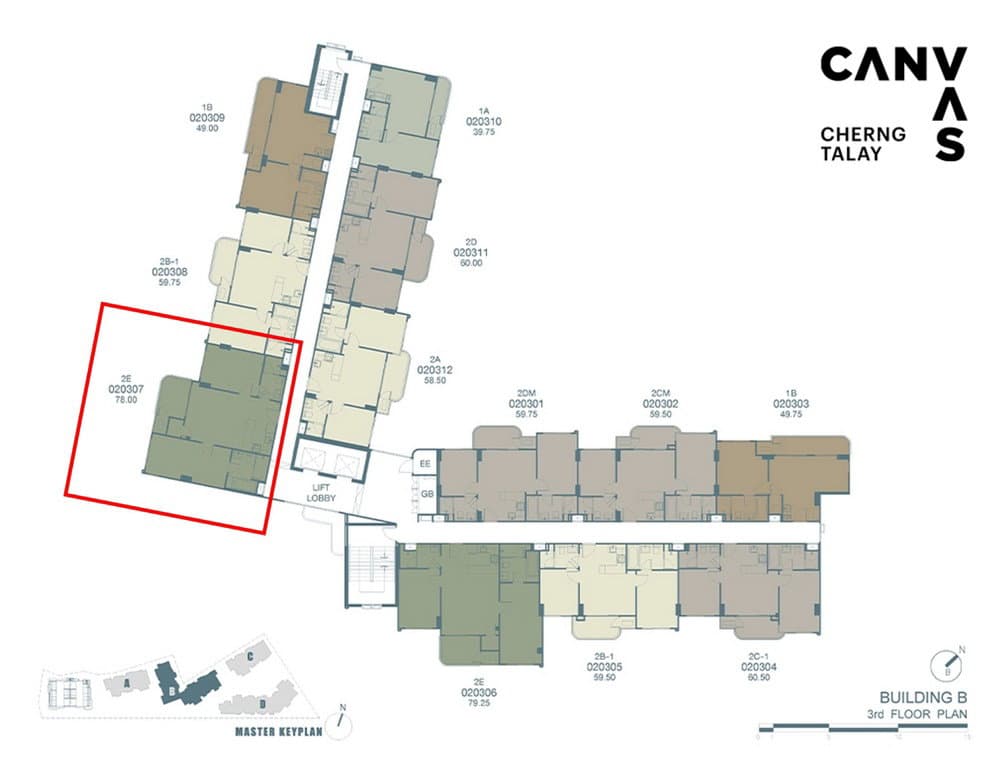 Call : 096-263-5414 (Sell by Owner, Foreigner Quota) CANVAS Cherngtalay 2-Bedrooms 2-Bathrooms, best view in the project, VVIP price