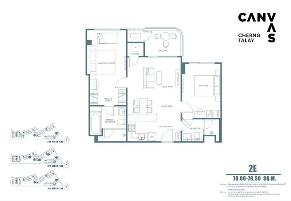 Call : 096-263-5414 (Sell by Owner, Foreigner Quota) CANVAS Cherngtalay 2-Bedrooms 2-Bathrooms, best view in the project, VVIP price - image 3