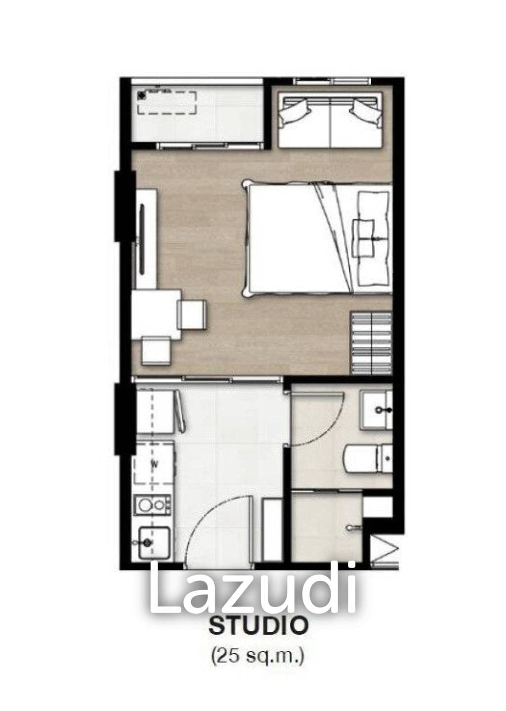 Studio 1 Bath 28.50 SQ.M The Origin Kathu – Patong