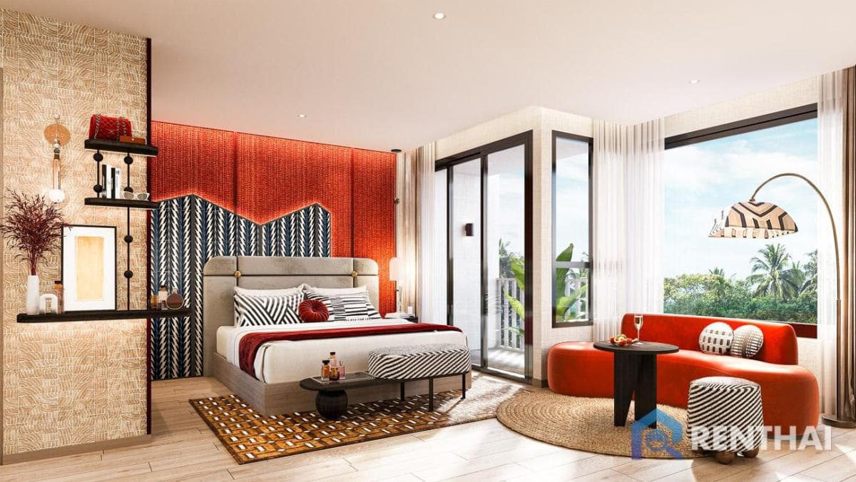 Fully Furnished Studio Condo in So Origin Bangtao Beach Phuket, Gym, Pool