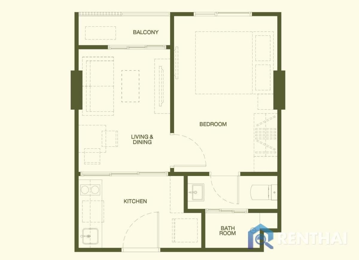 For sale condo 1 bedroom at The Base Rise - image 5