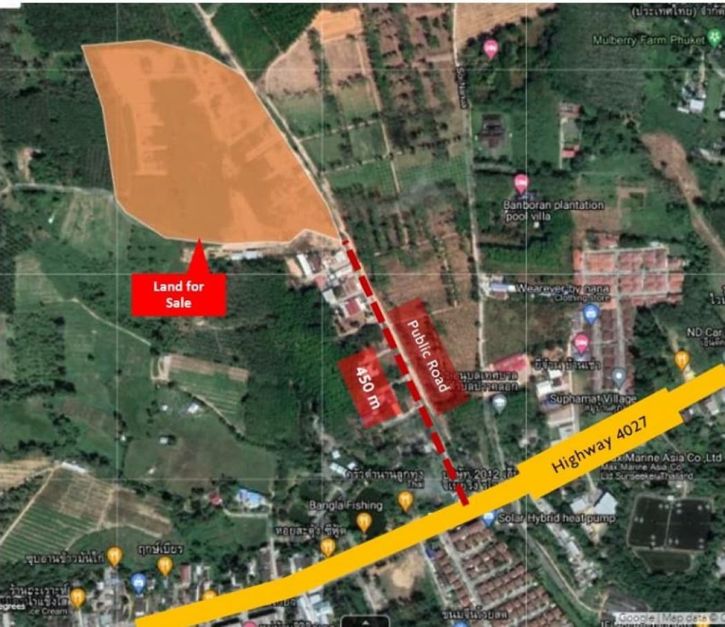 Land for sale in Phuket, Thalang, size 49 rai 1 ngan 60.2 sq wa, already filled - image 3