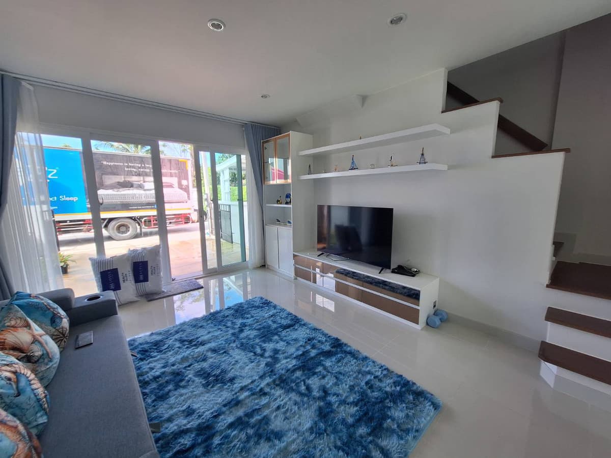 2-story house for rent, Thalang, Phuket, 3 bedrooms, 2 bathrooms, ready to move in, near Robinson, Phuket.