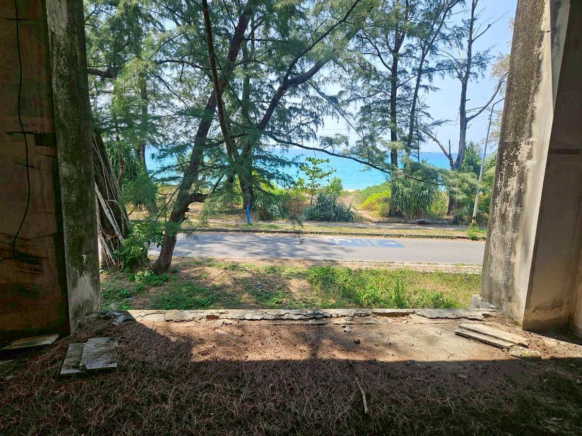 Land for sale in Phuket, Mai Khao Beach, with unfinished building, 2 rai 1 ngan. - image 4