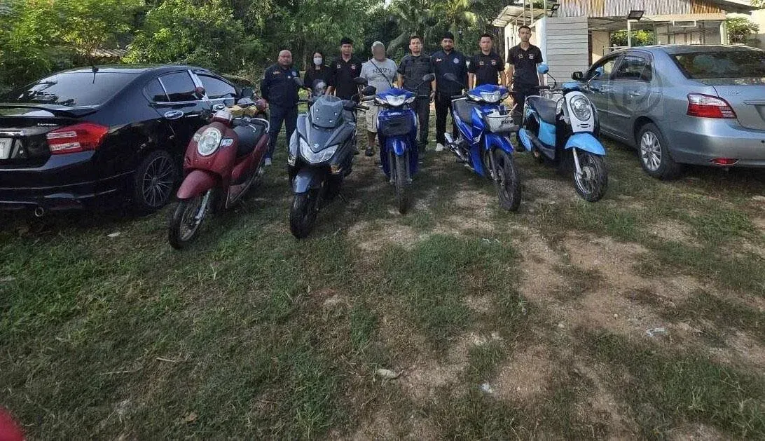 Police raid illegal vehicle pawn network in Phuket, seize 19