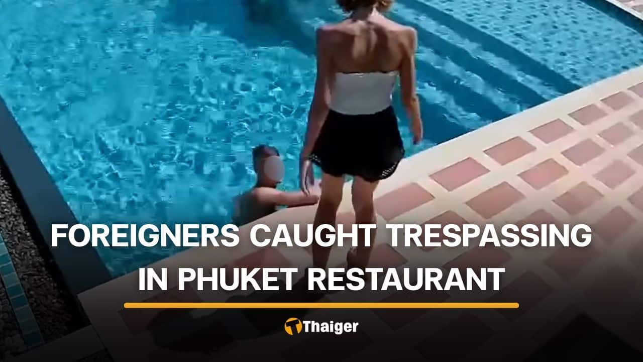 Foreign couple breaks into Phuket restaurant to swim and smoke cannabis