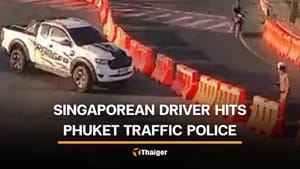 Singaporean driver charged after hitting traffic police in Phuket