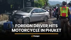 Foreign driver hits motorcycle, injures three girls in Phuket