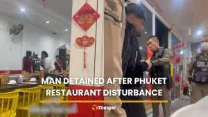 Un homme étranger interpellé après une bagarre dans un restaurant de Patong à Phuket