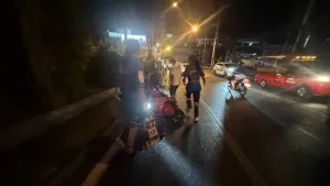 Un étranger grièvement blessé après une chute de moto à Patong