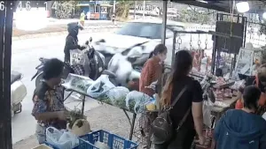 Grab driver falls asleep, ploughs into motorbikes and shop