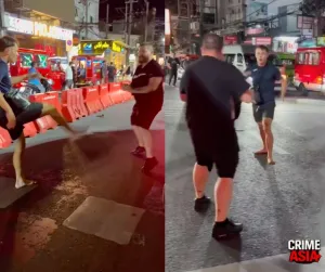 Barefoot British tourist seen fighting Russian man on Phuket