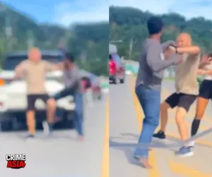 Police investigate violent brawl after traffic crash on Phuket road