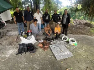 Patong police arrest three suspects in copper wire theft case
