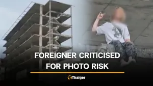 Foreign tourist criticised for posing on abandoned building in Phuket | Thaiger