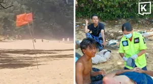 Two British tourists rescued after entering red-flag waters at Phuket beach