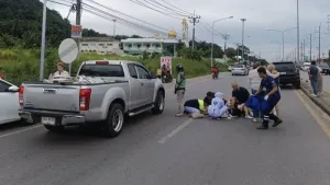 Russian man dies after being struck while crossing road in Srisoonthorn