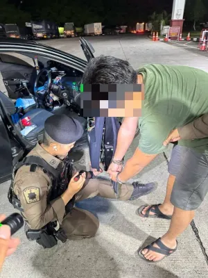 Police seize meth and gun from car at Phuket checkpoint