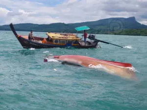 Ten Indian tourists rescued after longtail boat capsizes off Krabi