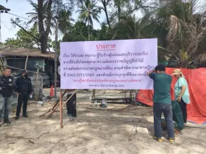 Bang Tao Beach eviction notices posted after Supreme Court ruling