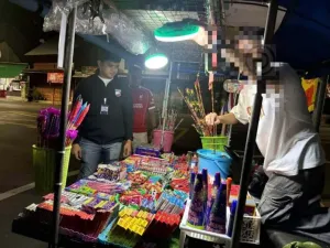 Phuket police arrest two over illegal fireworks sales and seize 3,049 items