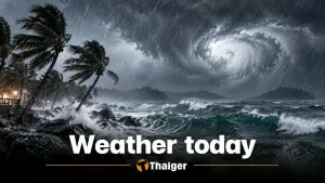 Thailand weather today, 2 October: thundershowers in 34 provinces, Bangkok showers