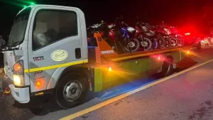 Police inspect nine motorcycles after late-night youth gathering in Wichit