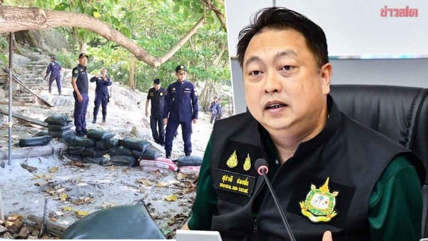 Suchart orders clearance of Freedom Beach in Phuket, reclaiming reserved forest land and cracking down on encroachment and illegal collection of fees from tourists.