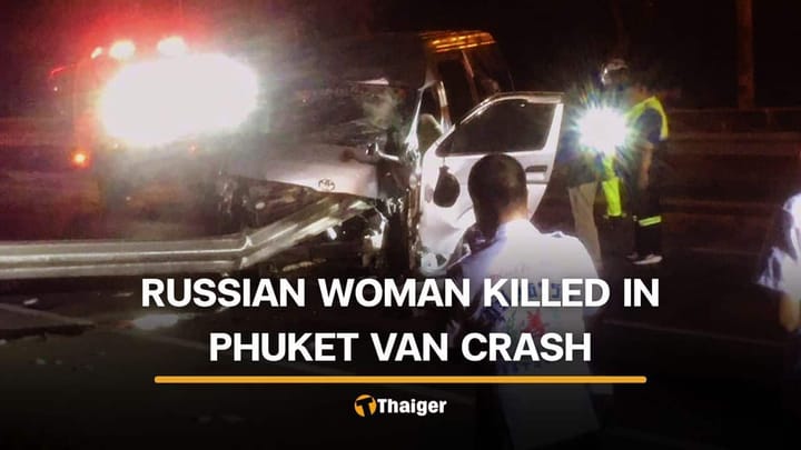 Phuket van crash kills Russian woman, injures 11 others