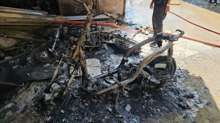 Electric motorcycle suspected in Phuket commercial building fire