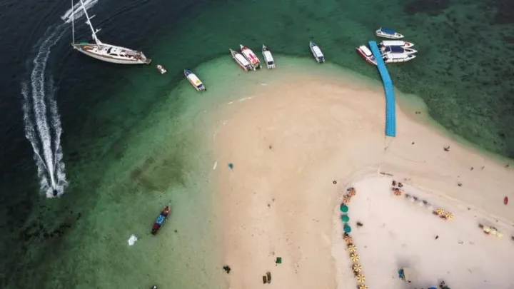A view of Koh Khai Nok island in Phuket province taken by a drone on Jan 3, 2022. REUTERS