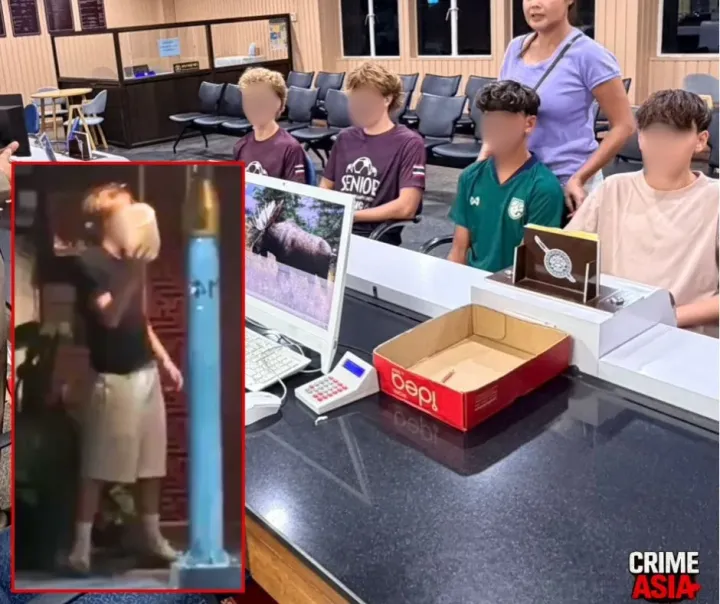 Four teenagers reprimanded after damaging shop lights on | Phuket