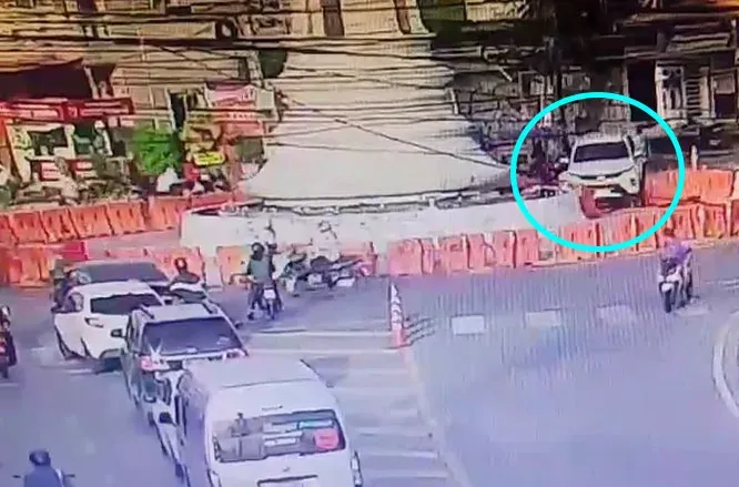 British man arrested after SUV crashes into traffic barriers at Phuket’s Chalong Circle