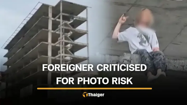 Foreign tourist criticised for posing on abandoned building in Phuket | Thaiger