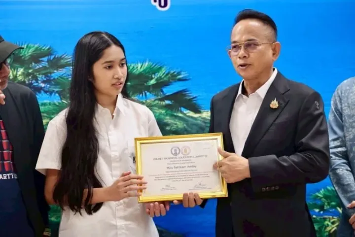 Phuket governor honours student musician Nene after America’s Got Talent success