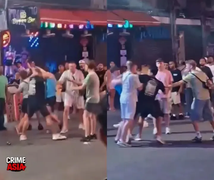 Foreign tourists brawl on Bangla Road in Phuket